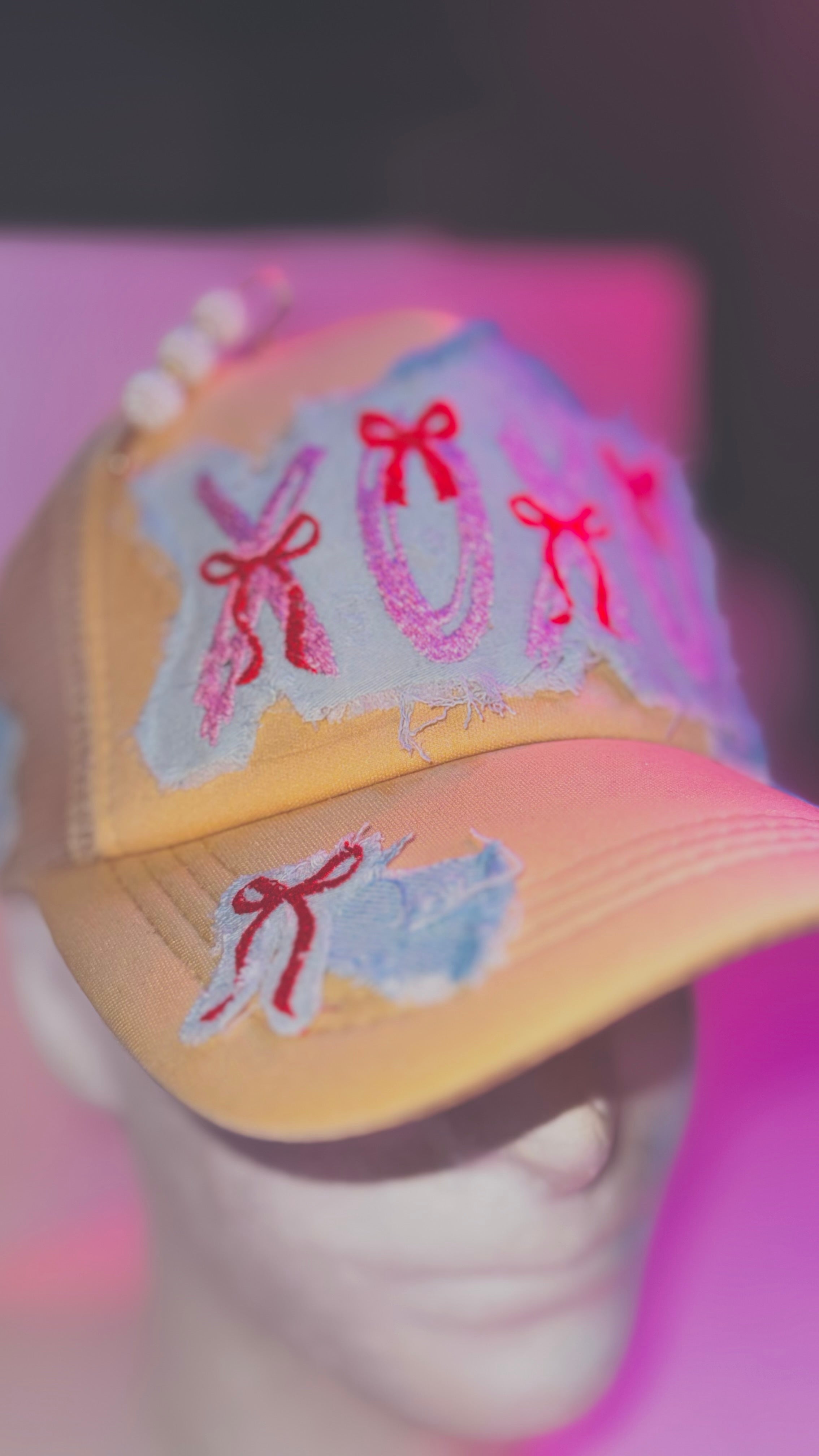 XOXO Bow Trucker Hat