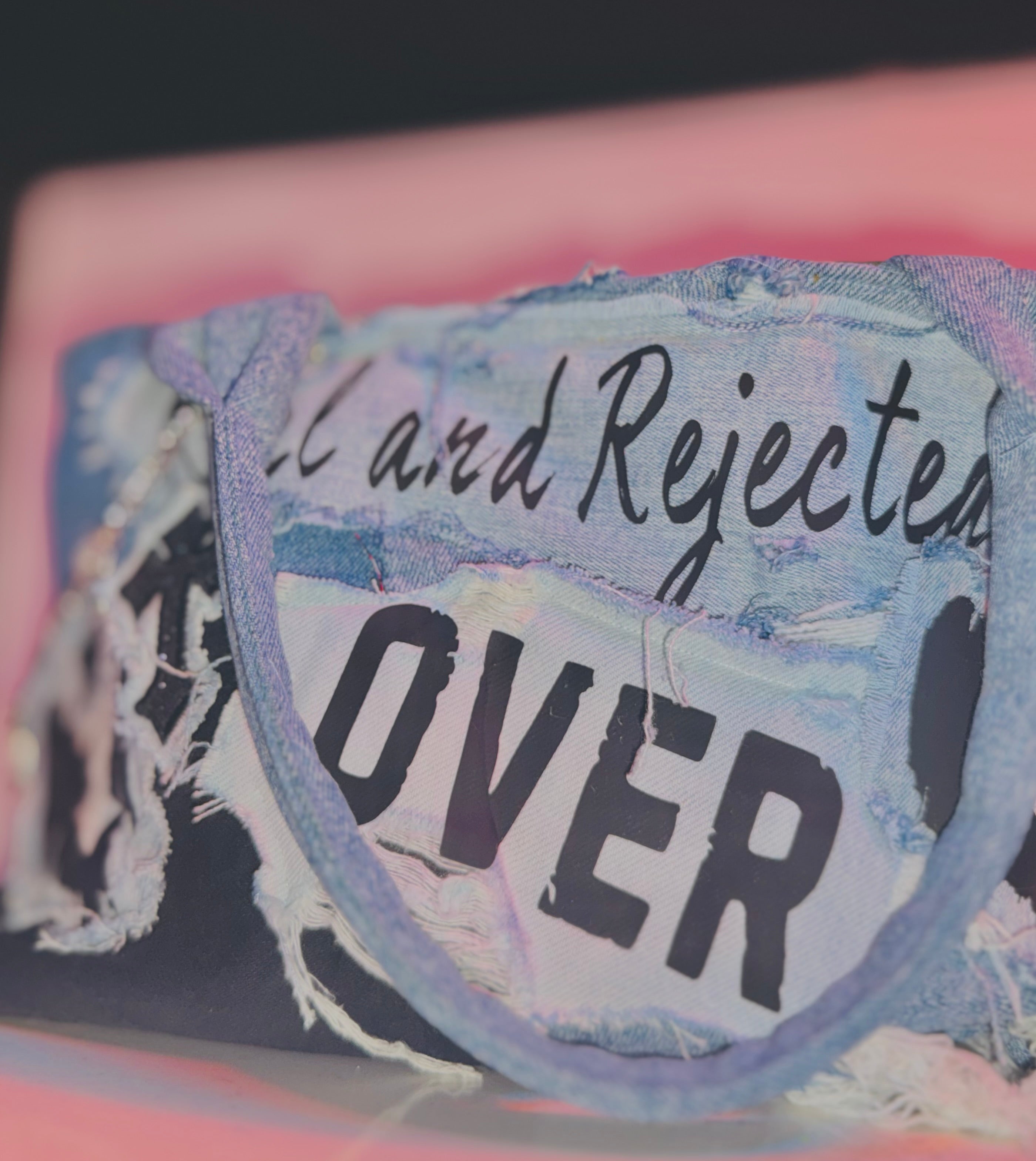 Real Over Fake Denim Tote Bag